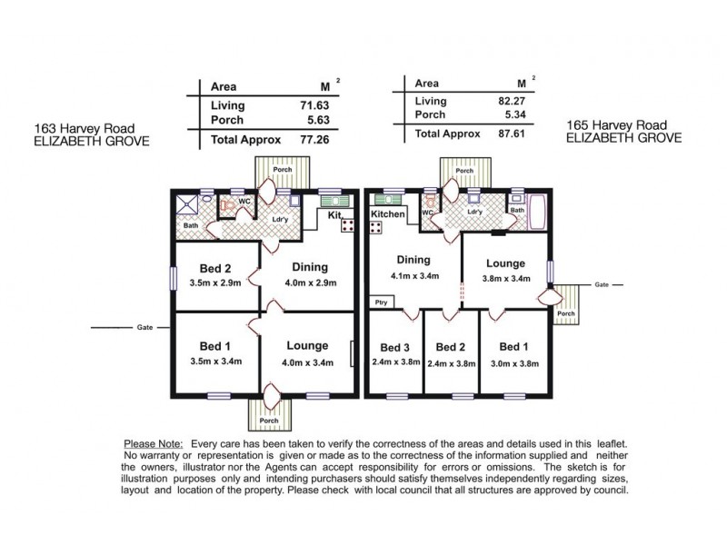 163 and 165 Harvey Road, Elizabeth Grove SA 5112 Floorplan
