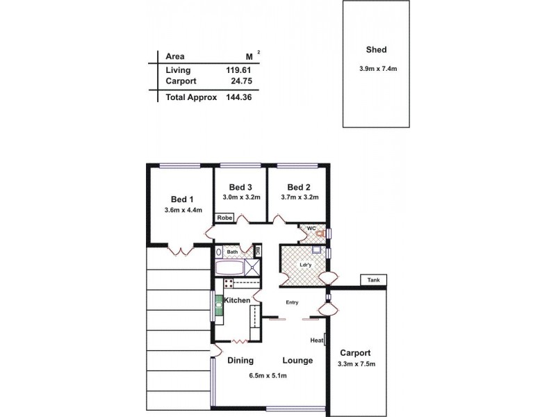 7 Grovely Street, Elizabeth Vale SA 5112 Floorplan