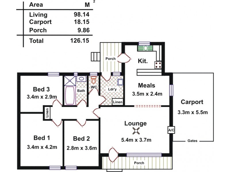 12 Hawker Crescent, Elizabeth East SA 5112 Floorplan