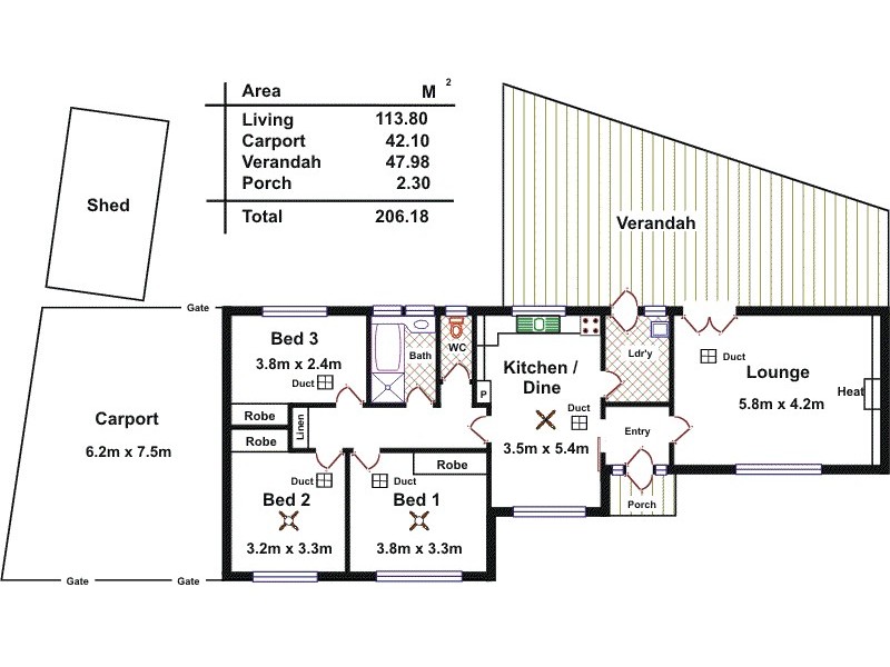 1 Rhus Avenue, Parafield Gardens SA 5107 Floorplan