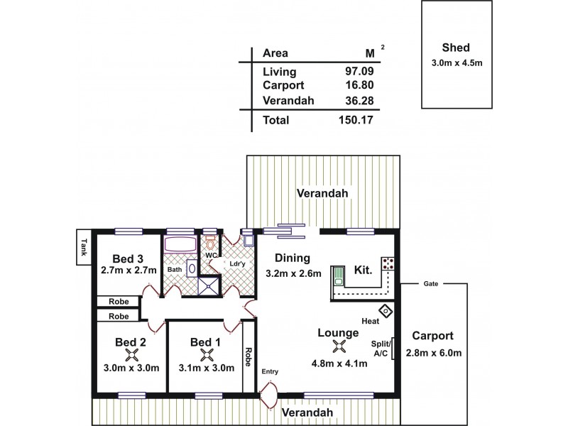 25 President Avenue, Andrews Farm SA 5114 Floorplan