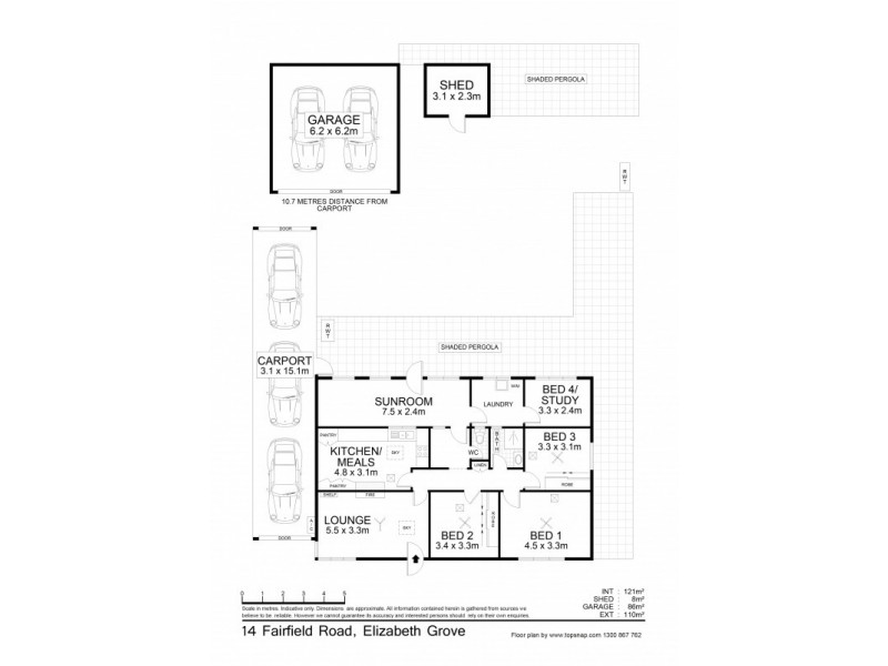 14 Fairfield Road, Elizabeth Grove SA 5112 Floorplan