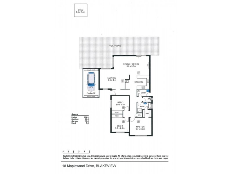 18 Maplewood Dr, Blakeview SA 5114 Floorplan
