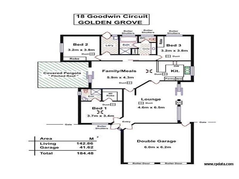 18 Goodwin Circuit, Golden Grove SA 5125 Floorplan