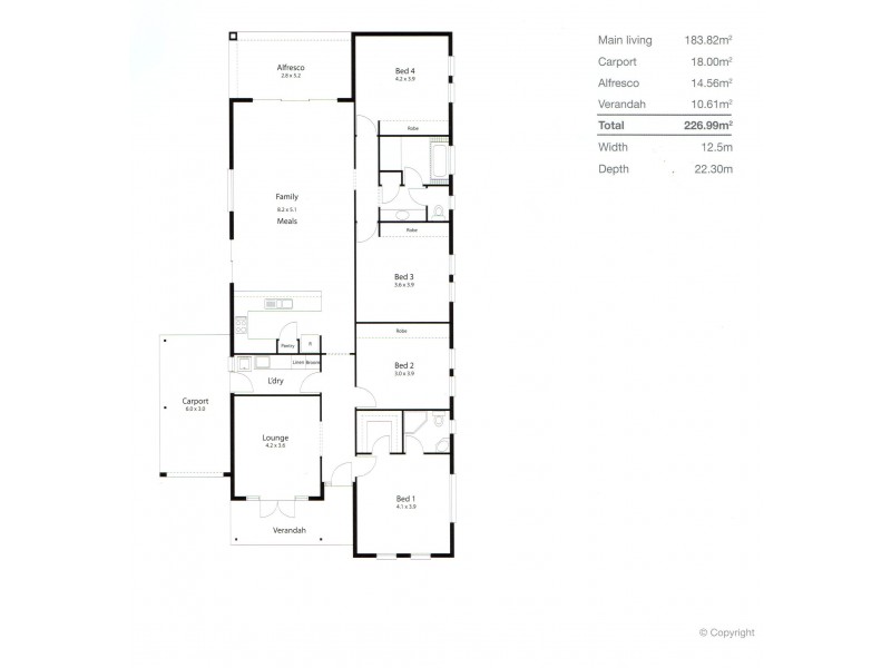 21 Freeman Avenue, Munno Para West SA 5115 Floorplan