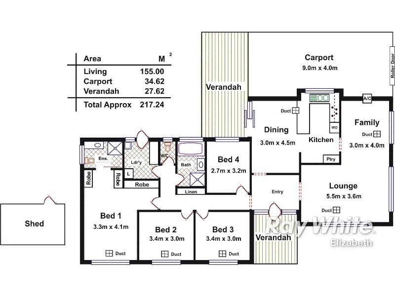 33 Damian Drive, Salisbury Heights SA 5109 Floorplan