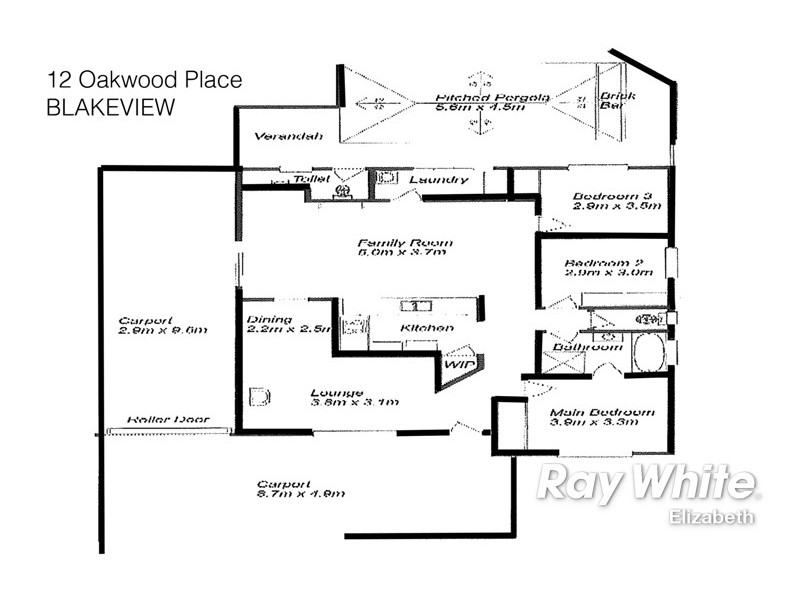 12 Oakwood Place, Blakeview SA 5114 Floorplan
