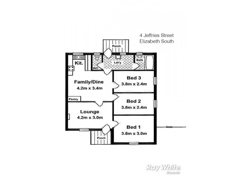 4 Jeffries Street, Elizabeth South SA 5112 Floorplan