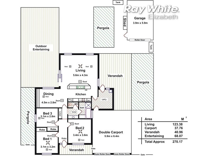 16 Bredford Grove, Andrews Farm SA 5114 Floorplan