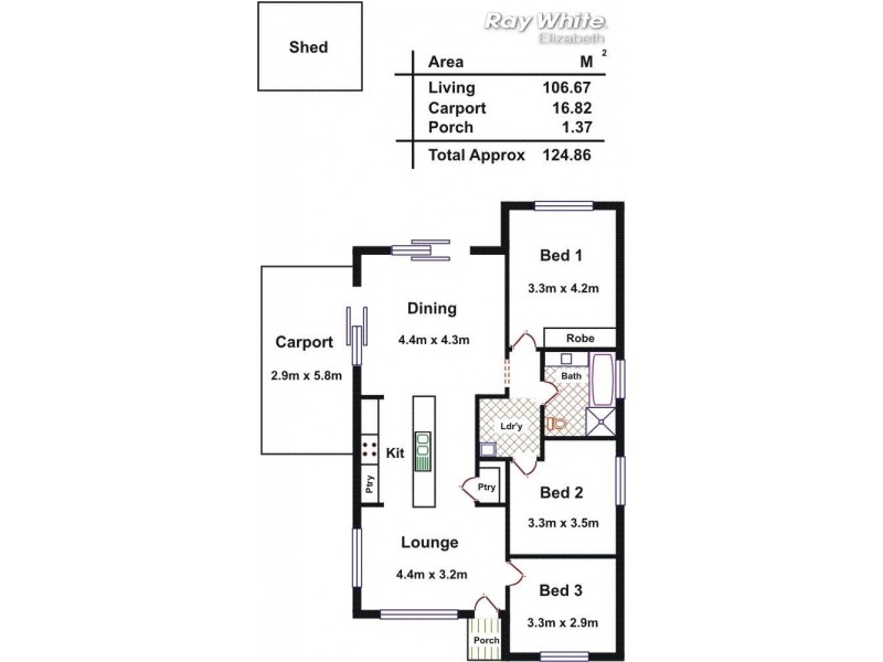 20a Bedchester Road, Elizabeth North SA 5113 Floorplan
