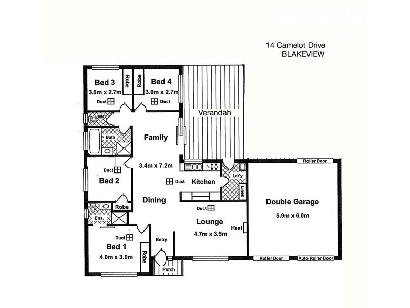 14 Camelot Dr, Blakeview SA 5114 Floorplan