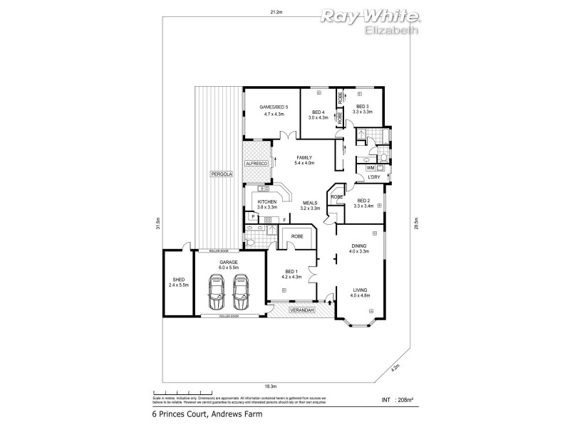 6 Princes Court, Andrews Farm SA 5114 Floorplan