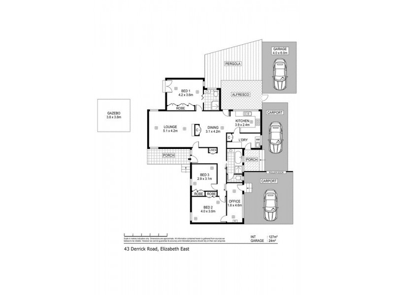43 Derrick Road, Elizabeth East SA 5112 Floorplan
