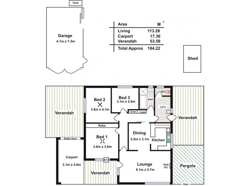 4 Crabb Road, Smithfield Plains SA 5114 Floorplan