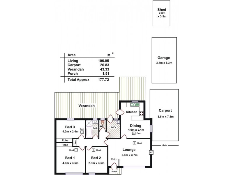 42 Beaumont Road, Smithfield Plains SA 5114 Floorplan