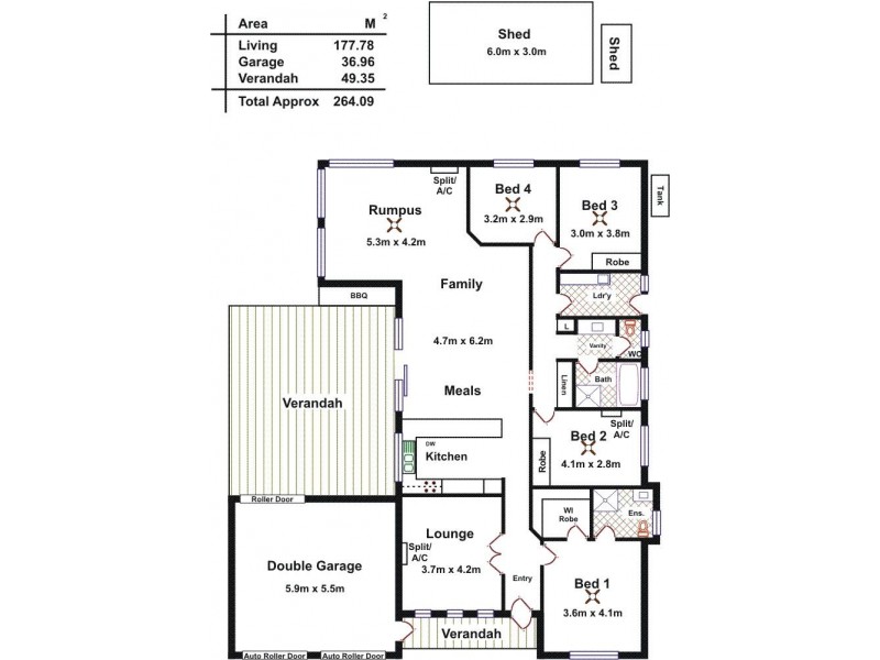 2 Tomnicstas St., Munno Para West SA 5115 Floorplan