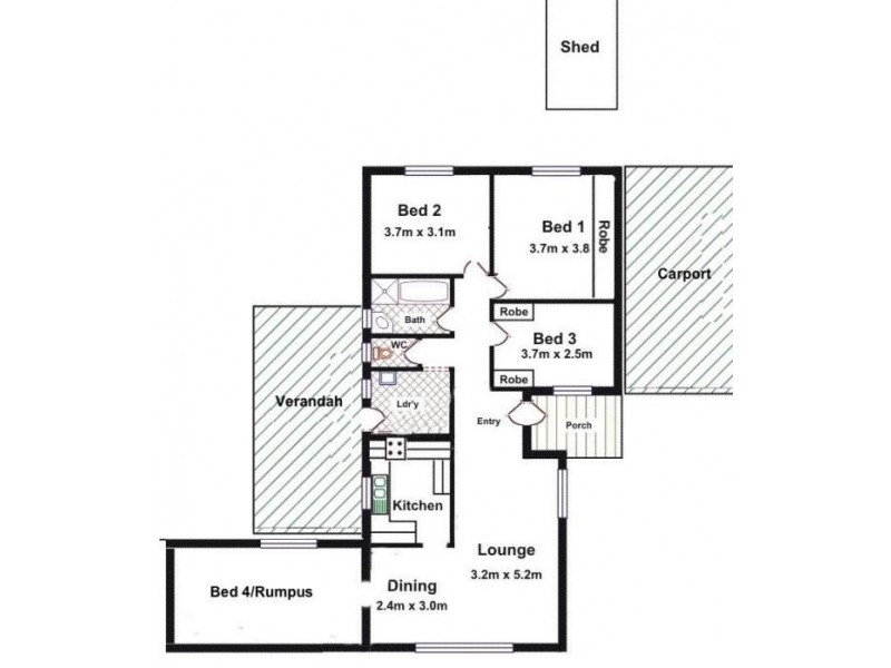 8 Burford Street, Elizabeth Downs SA 5113 Floorplan