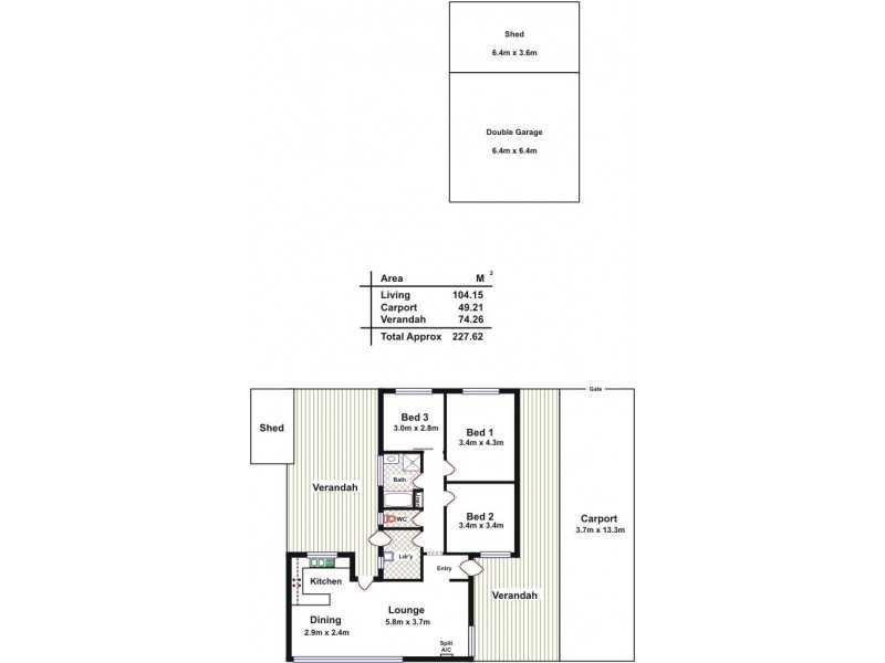 16 Elgin Ave, Evanston SA 5116 Floorplan