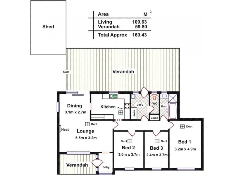 3 Southan Street, Smithfield Plains SA 5114 Floorplan