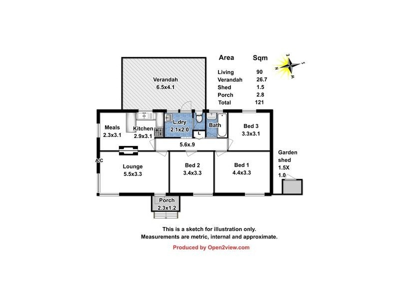 128 Halsey Road, Elizabeth East SA 5112 Floorplan