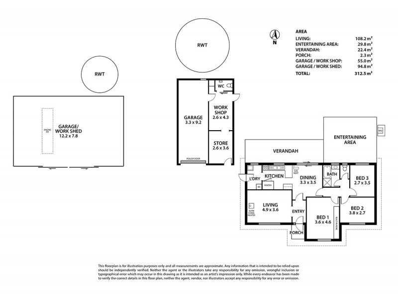 196 Greenhills-Flaxley Road, Flaxley SA 5153 Floorplan