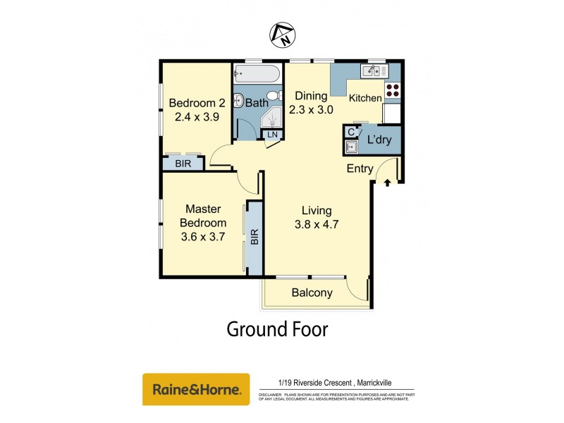 1/19b Riverside Crescent, Marrickville NSW 2204 Floorplan