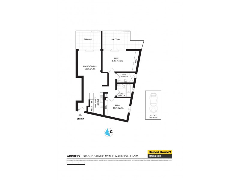318/5-13 Garners Avenue, Marrickville NSW 2204 Floorplan