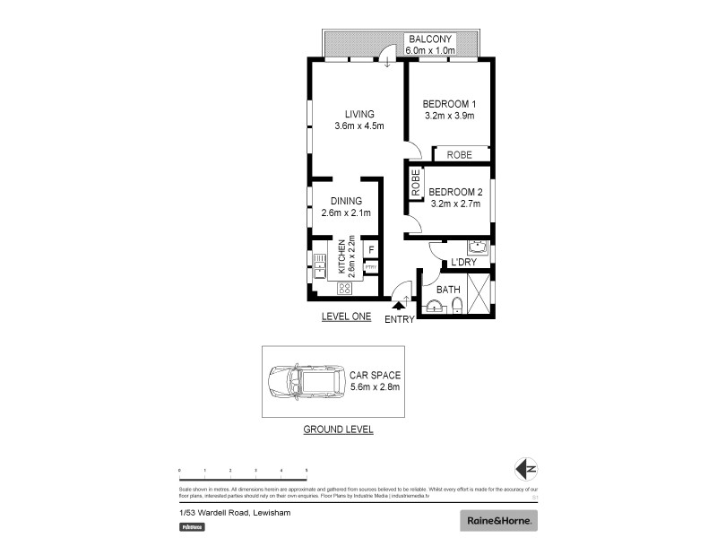 1/53 Wardell Rd, Lewisham NSW 2049 Floorplan