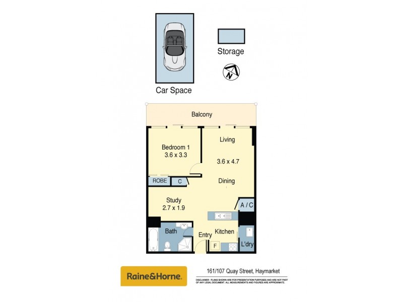 161/107 Quay Street, Haymarket NSW 2000 Floorplan