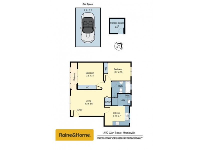 2/22 Glen Street, Marrickville NSW 2204 Floorplan