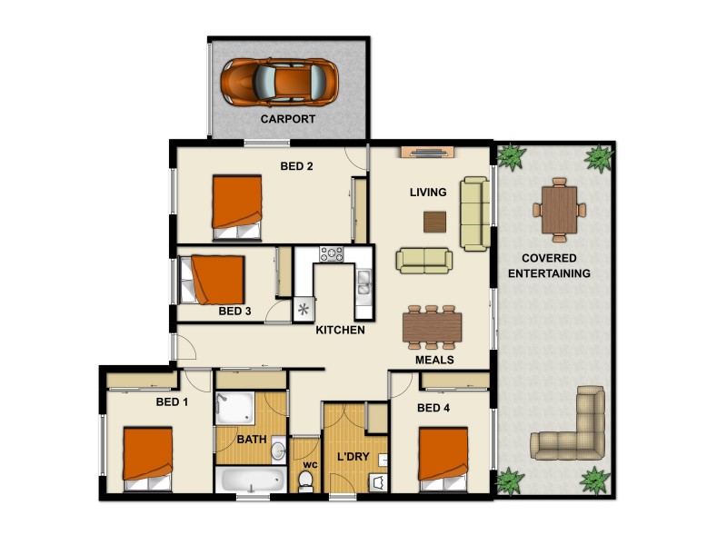 3 CINEAR CT, Regents Park QLD 4118 Floorplan