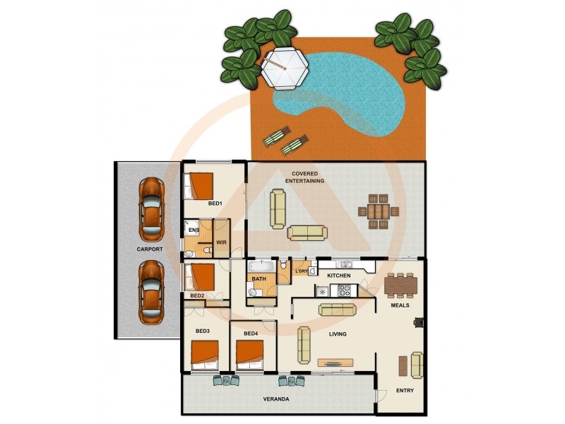 3 CYGNUS CT, Regents Park QLD 4118 Floorplan