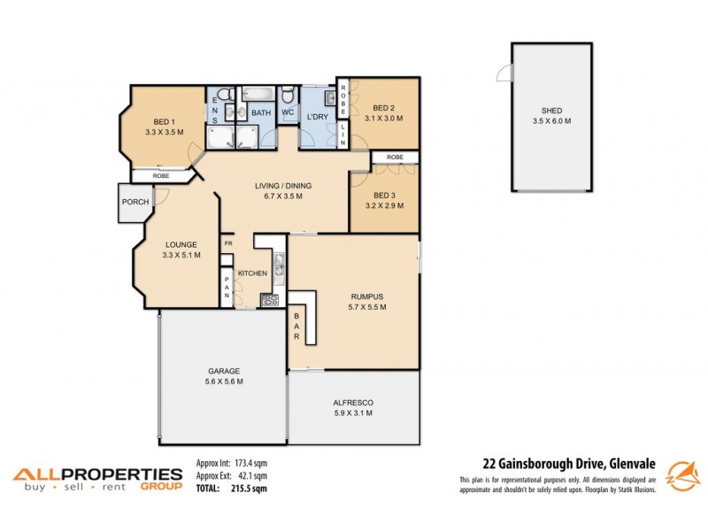 22 Gainsborough dr, Glenvale QLD 4350 Floorplan