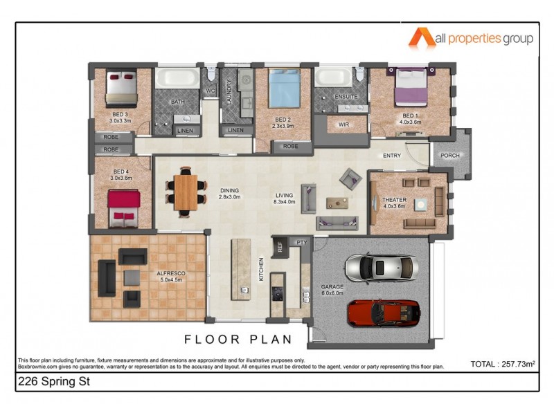 226 Spring st, Middle Ridge QLD 4350 Floorplan