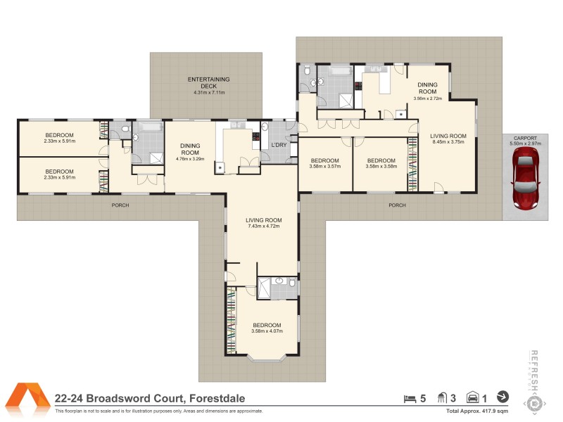 22-24 Broadsword Court, Forestdale QLD 4118 Floorplan