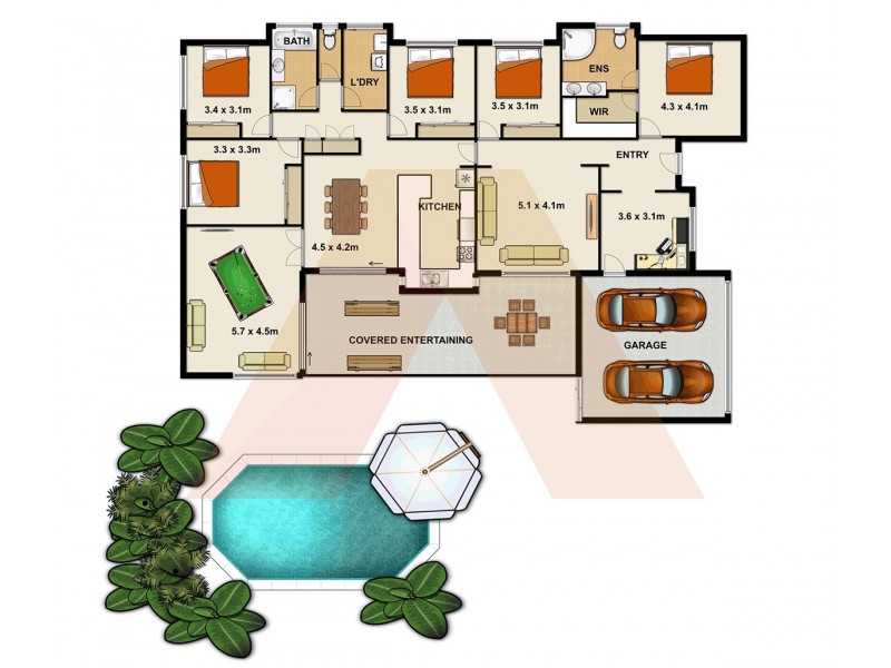 72 to 74 Lady Penrhyn Court, Mundoolun QLD 4285 Floorplan