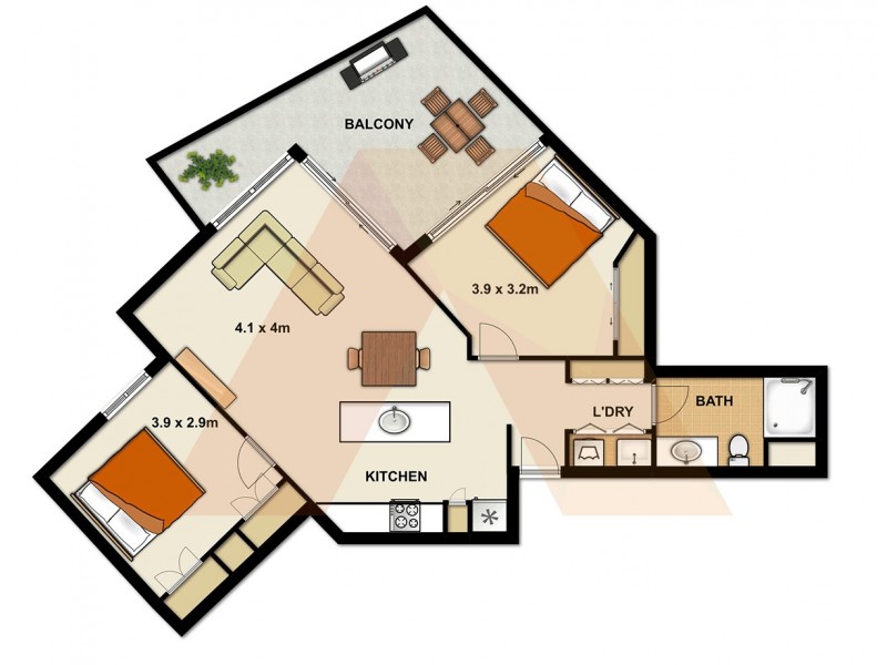 289/420 Queen Street, Brisbane City QLD 4000 Floorplan