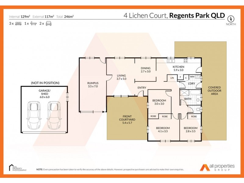 4 Lichen Ct, Regents Park QLD 4118 Floorplan