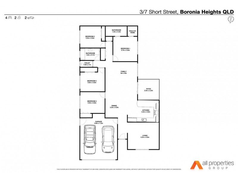 3/7 Short Street, Boronia Heights QLD 4124 Floorplan