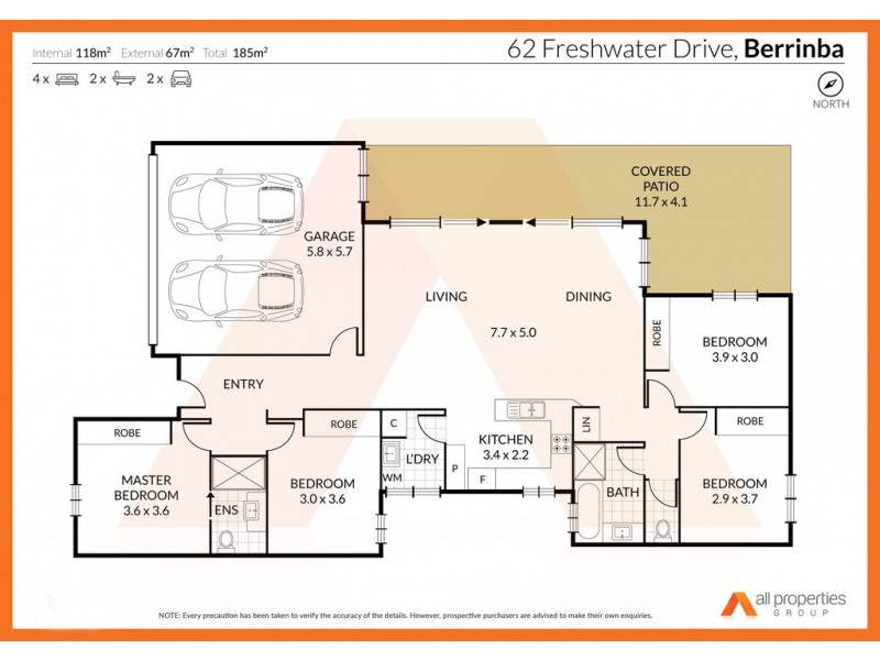 62 Freshwater Drive, Berrinba QLD 4117 Floorplan