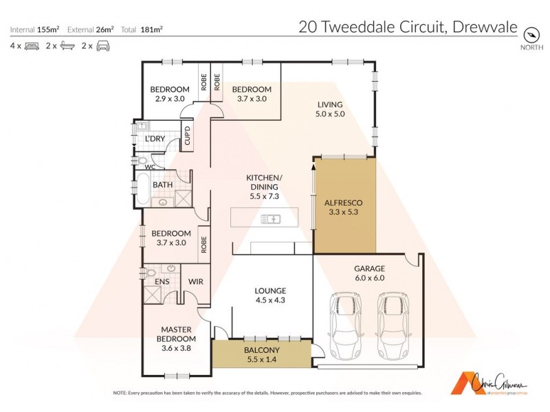 20 Tweeddale Cct, Drewvale QLD 4116 Floorplan