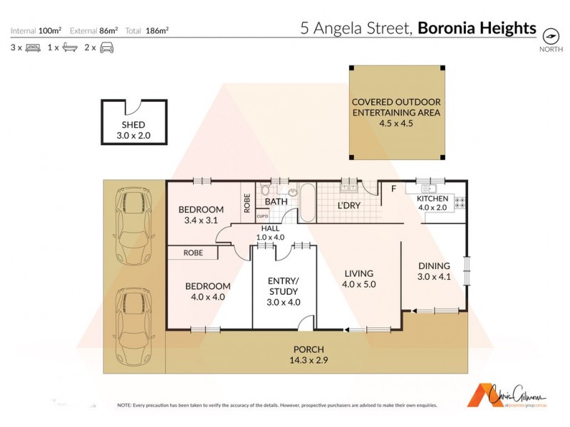 5 Angela Street, Boronia Heights QLD 4124 Floorplan