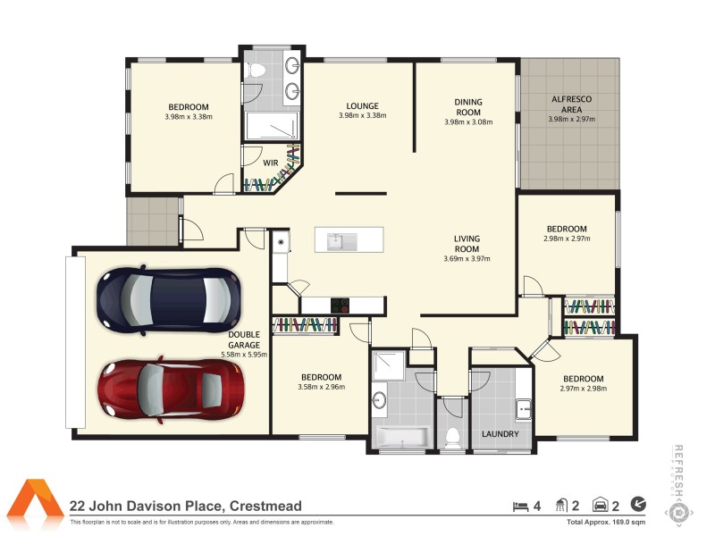 22 John Davison Place, Crestmead QLD 4132 Floorplan