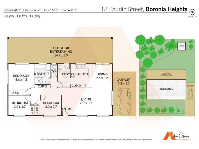 18 Baudin Street, Boronia Heights QLD 4124 Floorplan