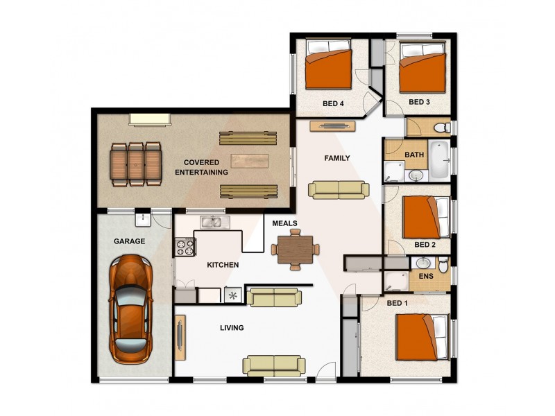 4 PANDANUS CT, Regents Park QLD 4118 Floorplan