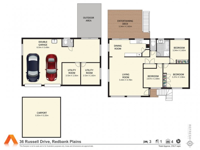 36 Russell Drive, Redbank Plains QLD 4301 Floorplan