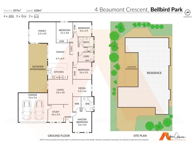 4 Beaumont Crescent, Bellbird Park QLD 4300 Floorplan