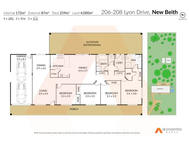 206-208 Lyon Dr, New Beith QLD 4124 Floorplan