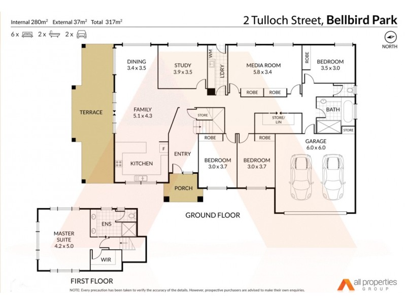 2 Tulloch Street, Bellbird Park QLD 4300 Floorplan