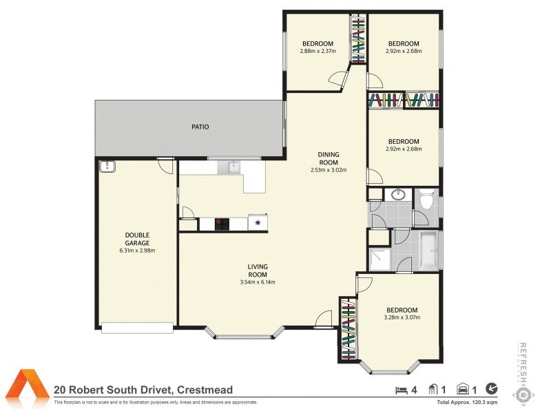 20 Robert South Drive, Crestmead QLD 4132 Floorplan